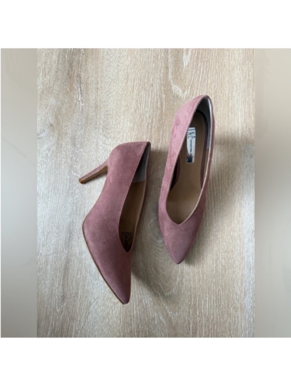 INC International Concepts Mauve Suede Pointed Toe Pumps 8